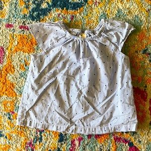 H&M blue and white striped top